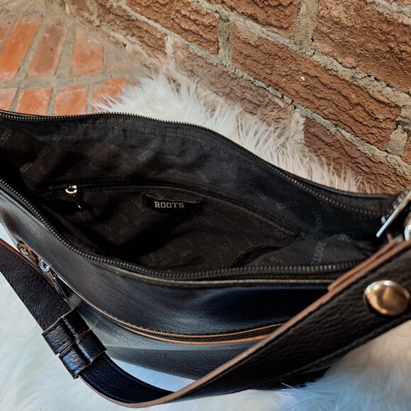 Roots black shoulder purse - Picture 3 of 8